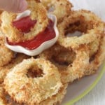 onion rings soaked in buttermilk