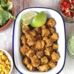 crispy tofu with polenta