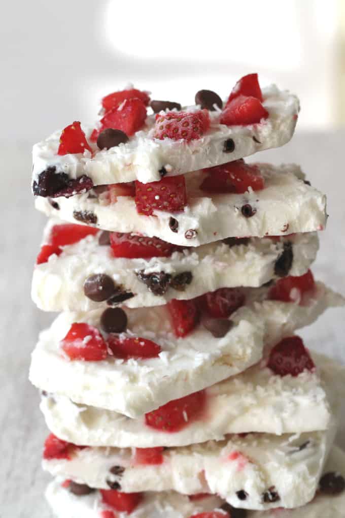 frozen yogurt bark