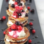 mini coconut banana buckwheat pancakes