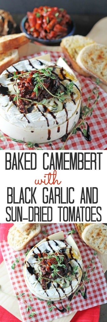Baked Camembert with Black Garlic & Balsamic Sun-Dried Tomatoes | My Fussy Eater Blog