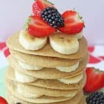 Delicious and nutritious Cottage Cheese Pancakes packed full of protein, slow releasing carbs and with no refined sugar. The perfect healthy breakfast or snack the whole family will love!