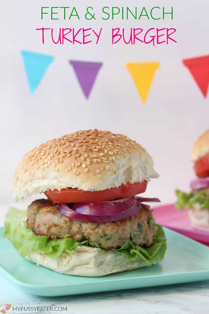 feta & spinach turkey burger pinterest pin