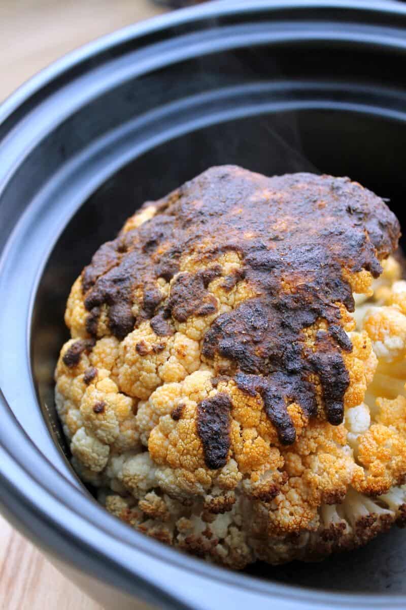 Whole Spiced Cauliflower Slow Cooker