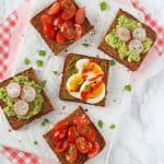 Delicious open rye bread sandwiches, quick and easy to whip up for a healthy lunch at home!