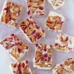 A delicious new twist of my classic Frozen Yogurt Bark, this time with peanut butter and jelly. A really great summer snack that the kids will love!