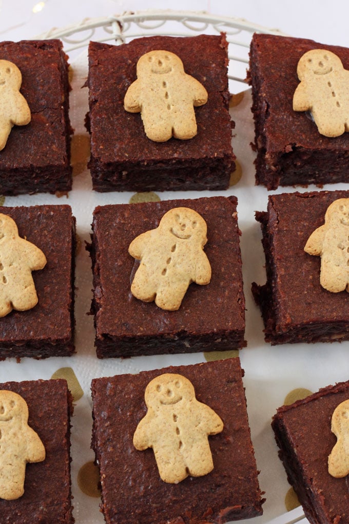 Low Sugar Gingerbread Brownies.