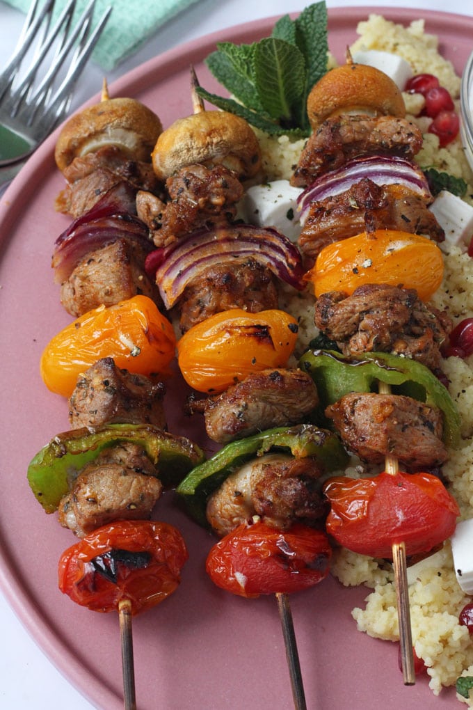 Lamb and Vegetable Kebabs with Middle Eastern Cous Cous