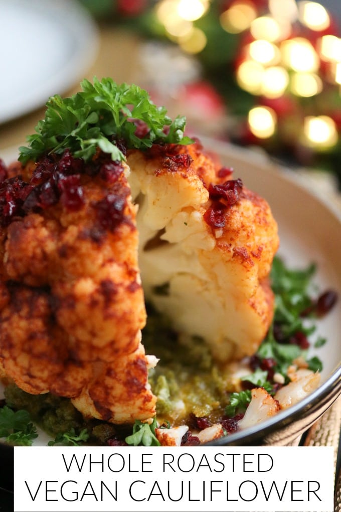 Whole Roasted Vegan Cauliflower