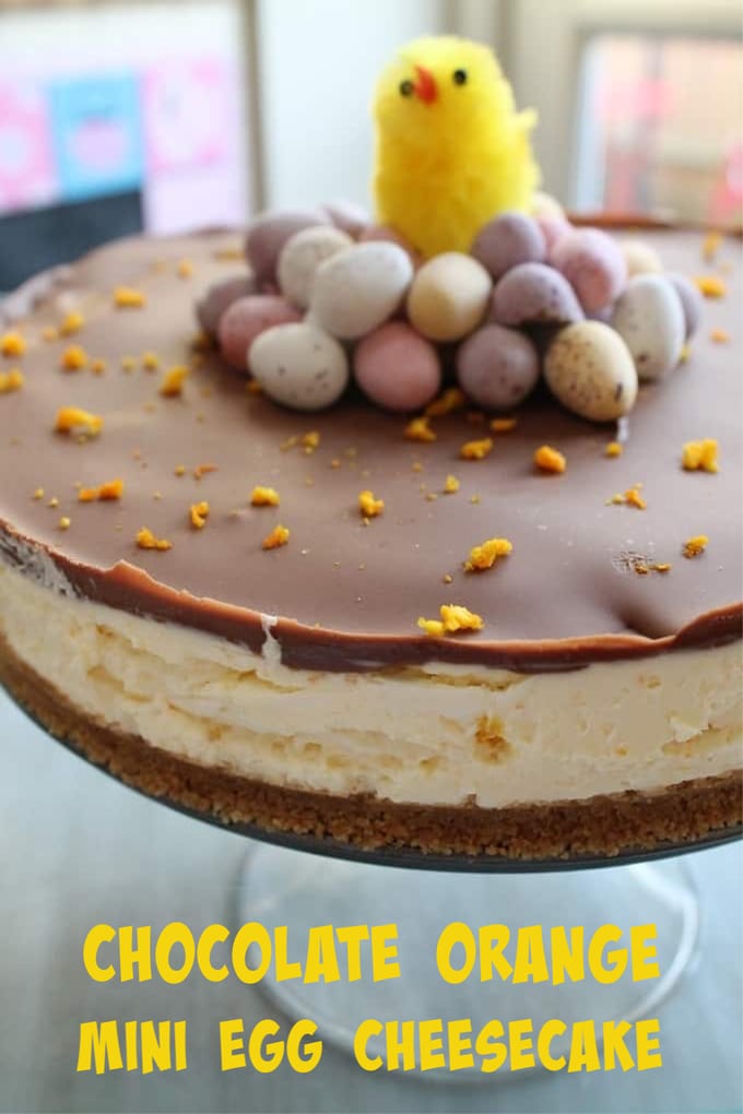 chocolate orange mini egg cheesecake