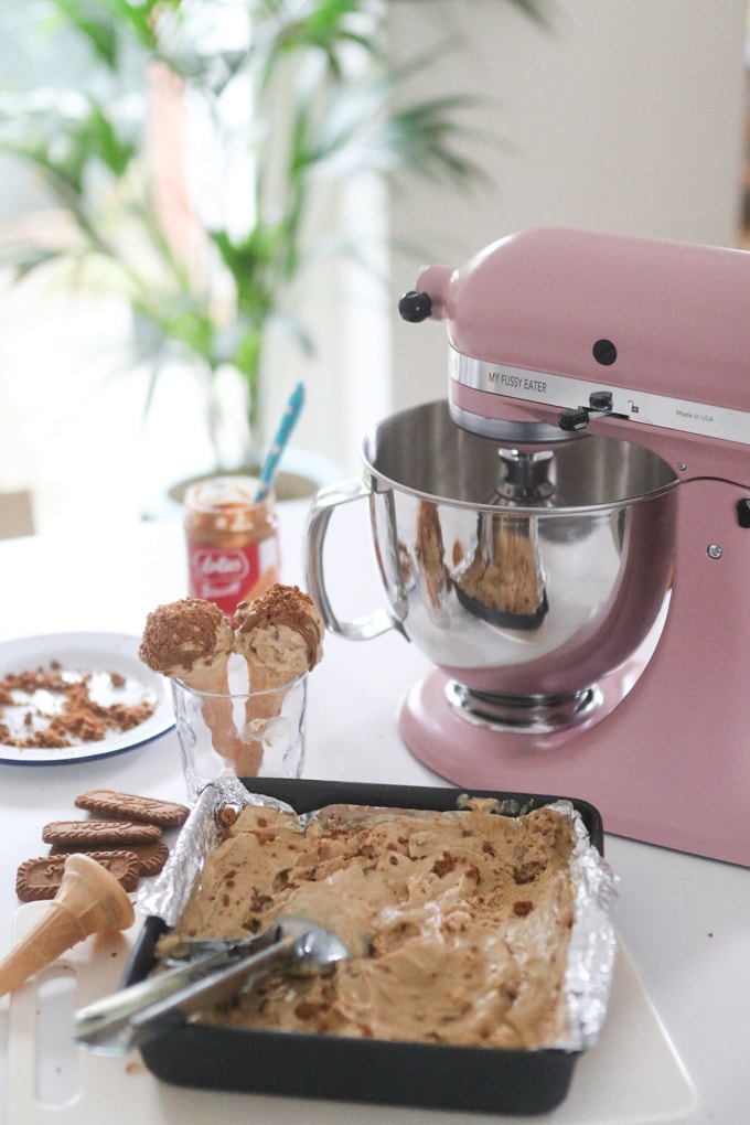 homemade biscoff ice cream