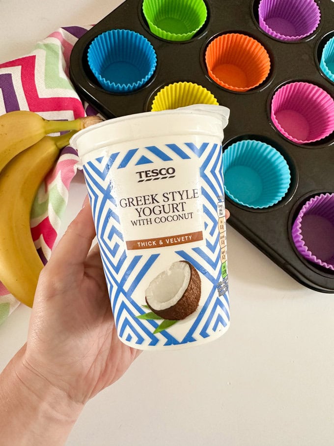 Greek style yogurt being added