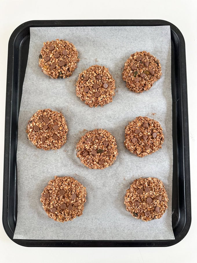 Nutella Breakfast Cookies fresh out of the oven.